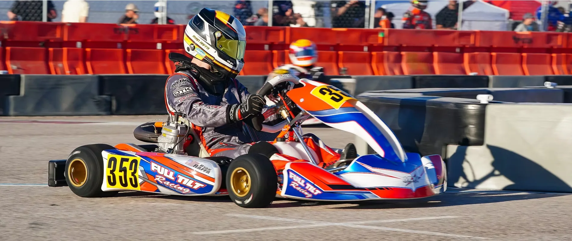 Aerial view of the Englishtown Raceway Park karting circuit layout in New Jersey