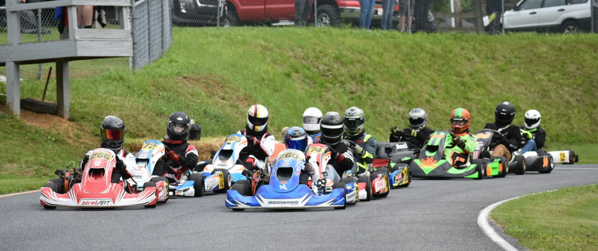 Aerial view of the Oreville Karting Club circuit layout in Mertztown, Pennsylvania